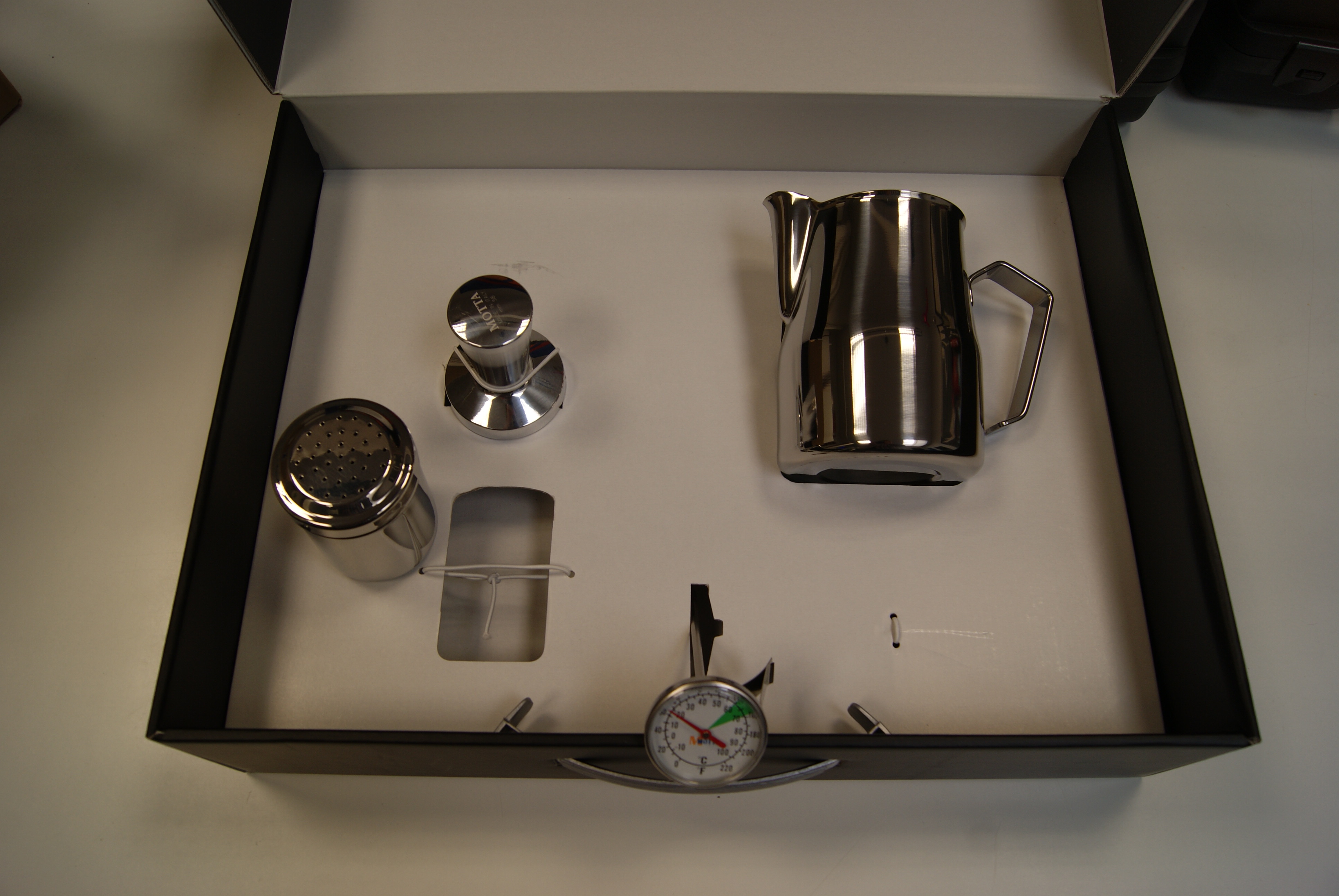 Barista Geschenk Set Edelstahl Motta