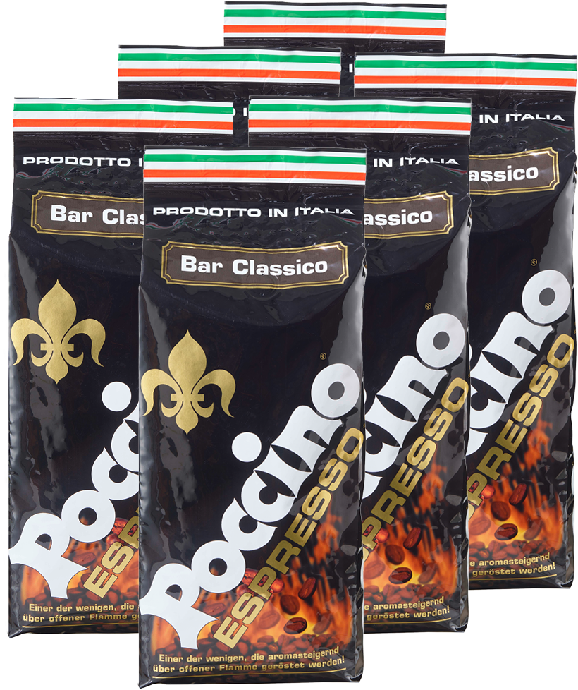 Vorteilspreis! 6 x 1000g POCCINO Espresso Classico Bohnen