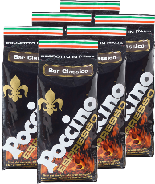 Vorteilspreis! 6 x 1000g POCCINO Espresso Classico Bohnen